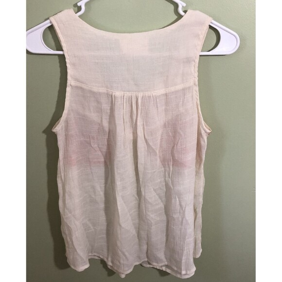 Sweet Wanderer Women's Sleeveless Tank Top Ivory Orange Size Small - Picture 5 of 5